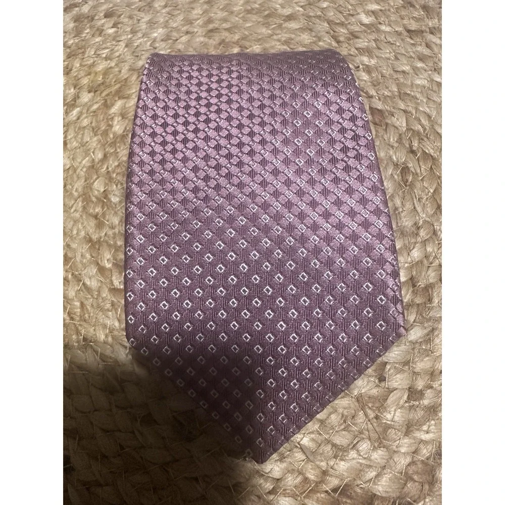 NEW MEN'S BROLETTO PINK WHITE/WITH MOTIF TIE - TIES - NECK TIES - DESIGNER TIES.